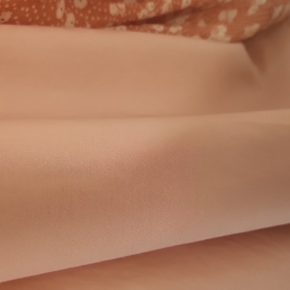 Forever 21 Women's Orange White V- Neck With Tie Floral Print Dress Size S/P - Picture 5 of 15